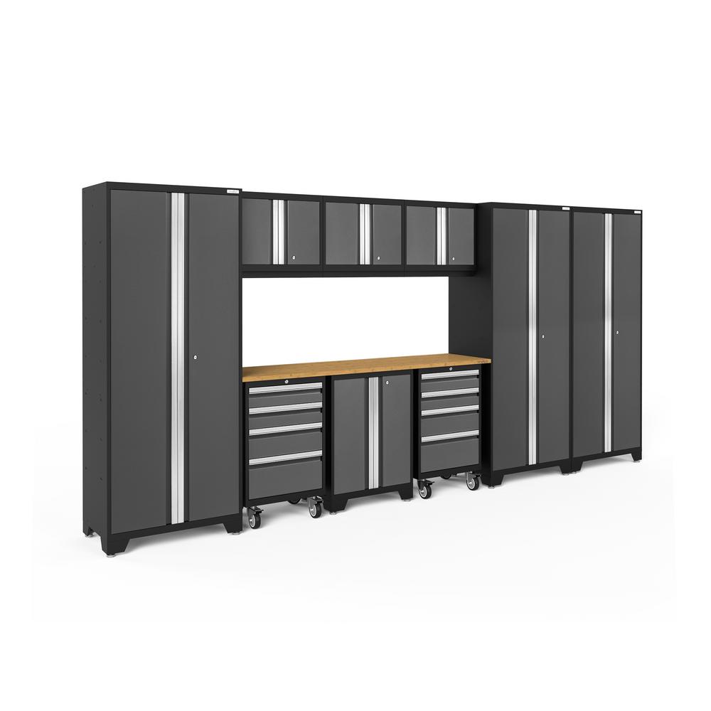 Newage Products Bold 3 0 162 In W X 77 25 H 18 D 24 Gauge This Review Is From Bold 3 0 162 In W X 75 25 H 18 D 24 Gauge Welded Steel Bamboo Worktop Cabinet Set Gray 10 Piece