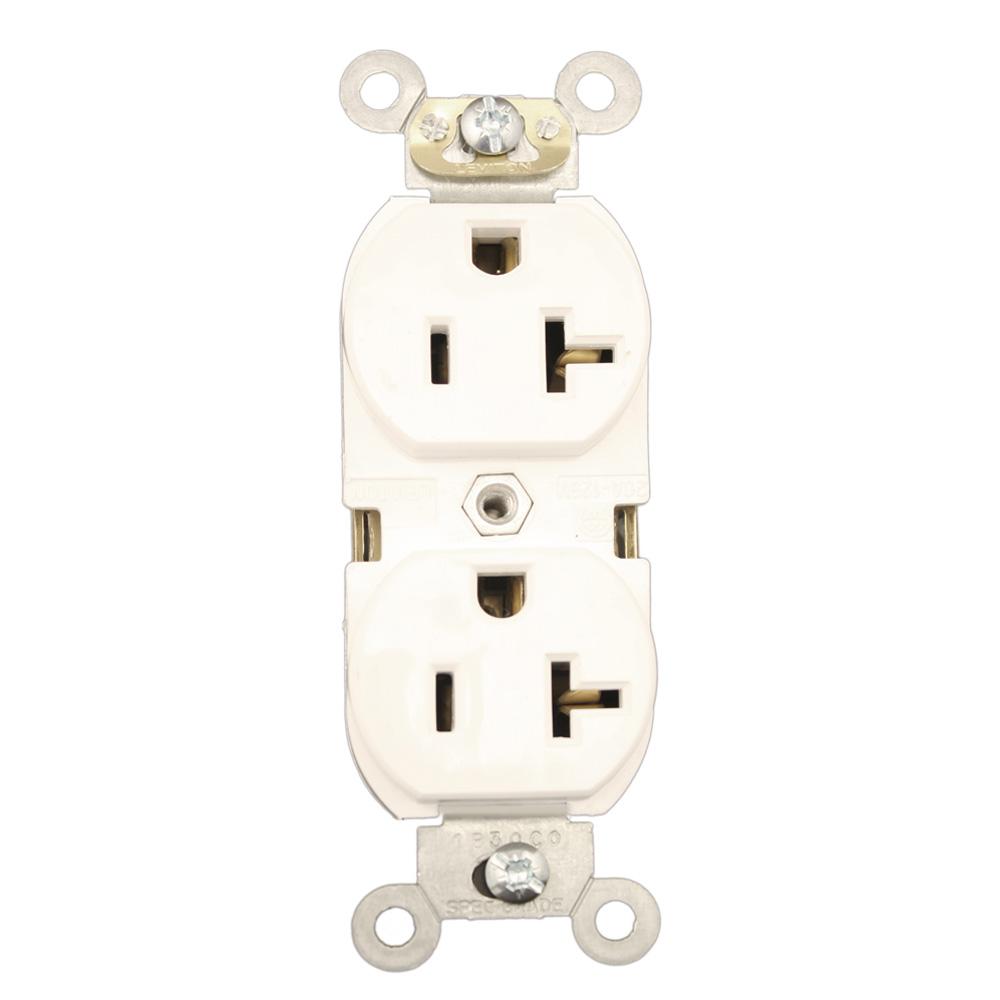 Leviton 20 Amp 125-Volt Duplex Self-Test GFCI Outlet, White-R12-GFNT2 ...