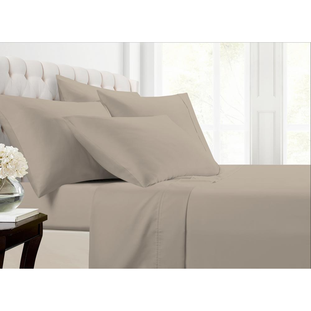 Morgan Home Mhf Home 6 Piece Beige Solid 800 Thread Count Cotton