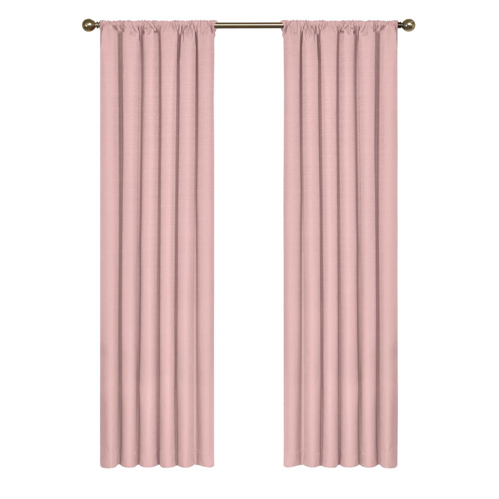 Eclipse Kendall Blackout Window Curtain Panel in Blush - 42 in. W x 84