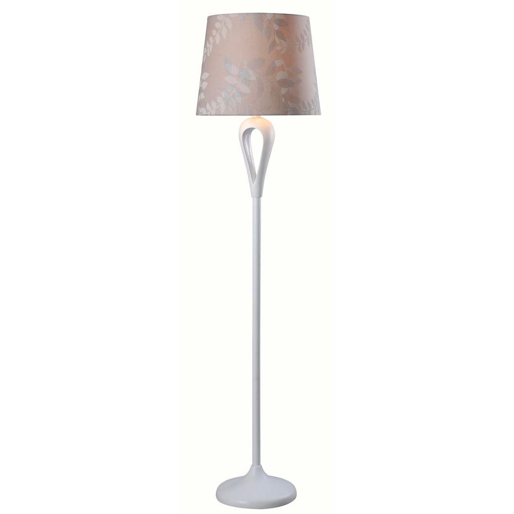 Adesso Oslo 60 in. White Floor Lamp623702 The Home Depot