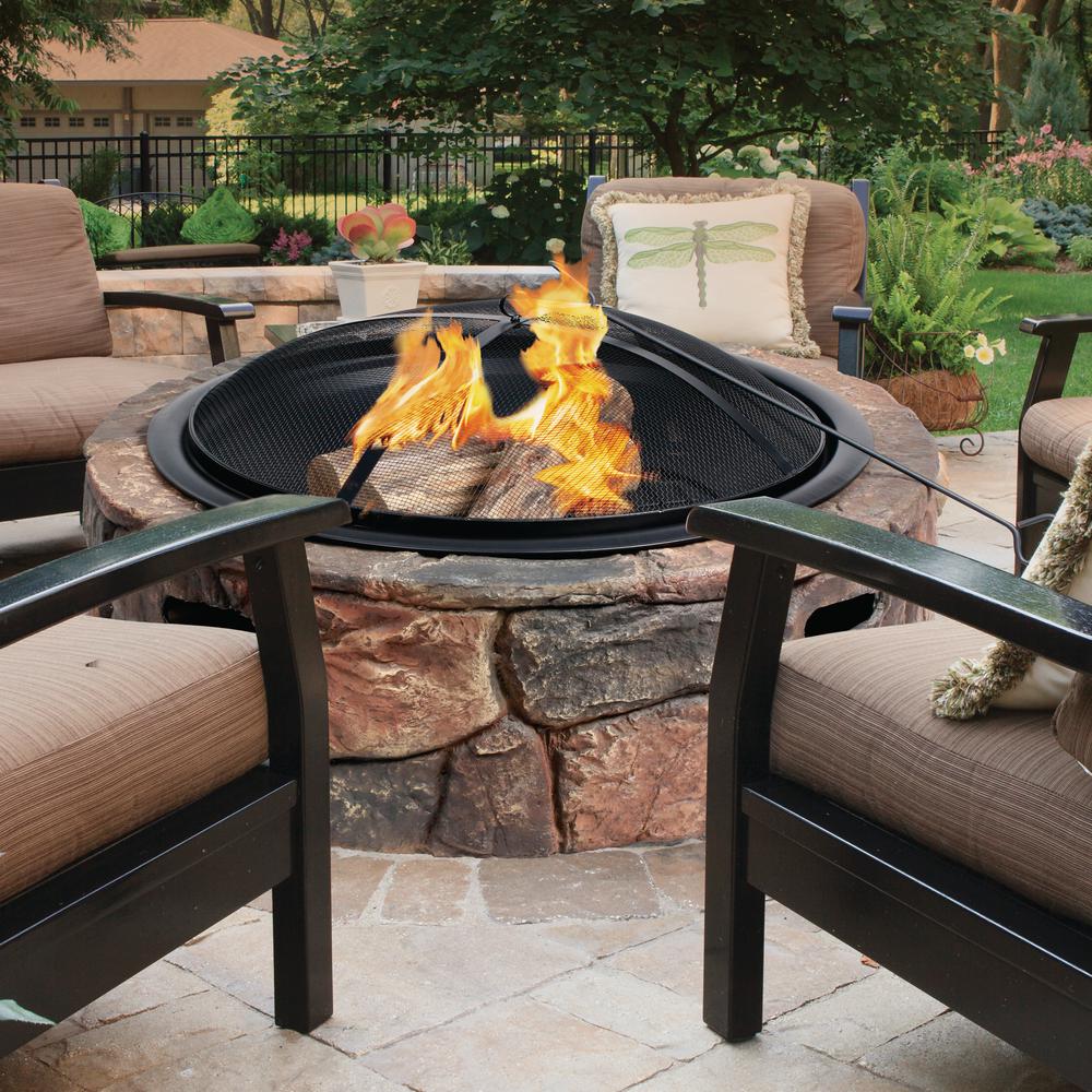 Sun Joe 35 In X 20 5 Round Cast Stone Base Wood Burning Fire Pit Large Sjfp35 Stn Lsn The Home Depot - Round Cast Stone Fire Pit Sun Joe 35 In X 20 5 Round Cast Stone Base Wood Burning Fire Pit Large Sjfp35 Stn Lsn The Home Depot - Round Cast Stone Fire Pit