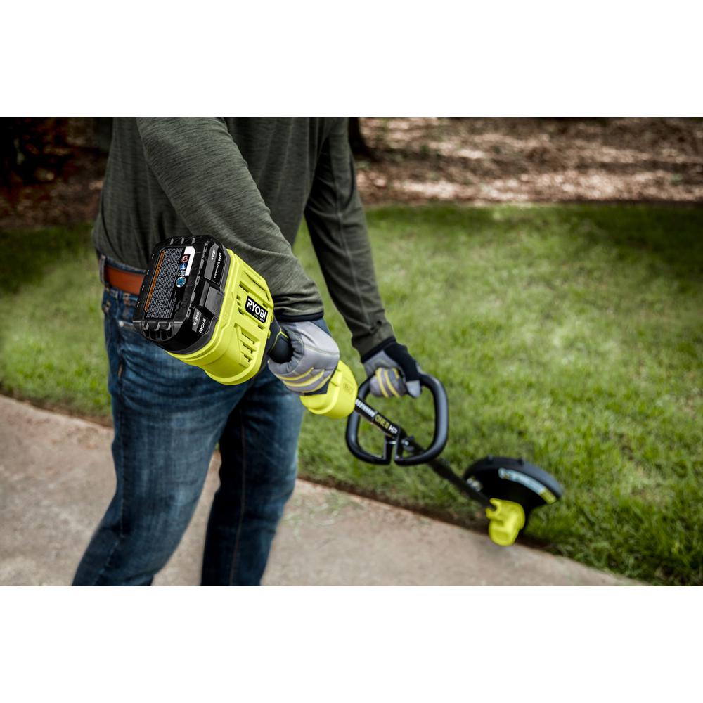 Tool-Only 18-Volt Lithium-Ion Cordless Attachment Capable Brushless String Trimmer RYOBI P20101BTL One