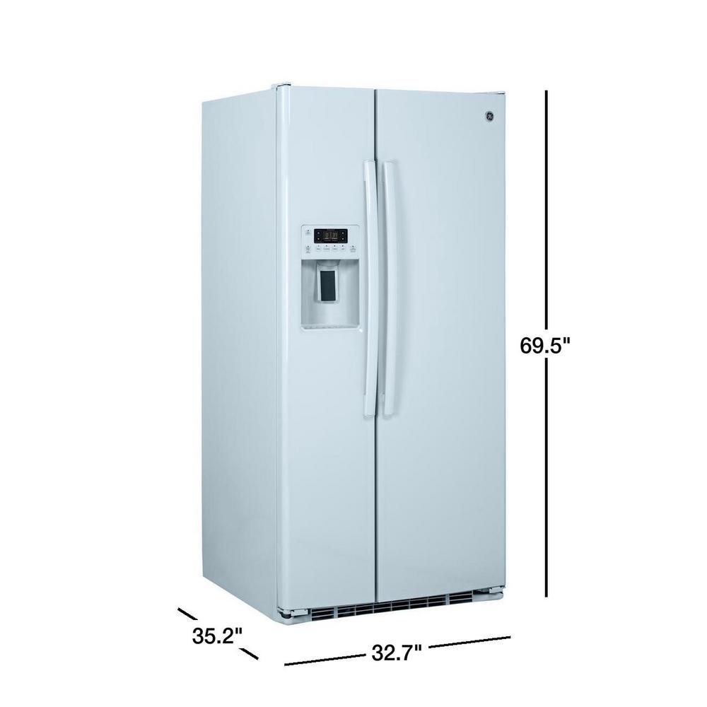 GE 23.2 cu. ft. SideBySide Refrigerator in Bisque, ENERGY STAR