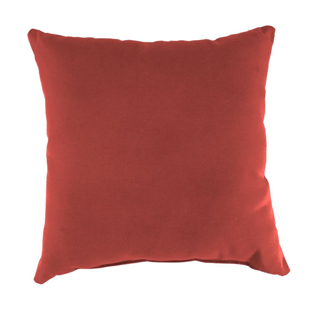 Jordan Manufacturing Sunbrella Canvas Henna Square Outdoor Throw Pillow