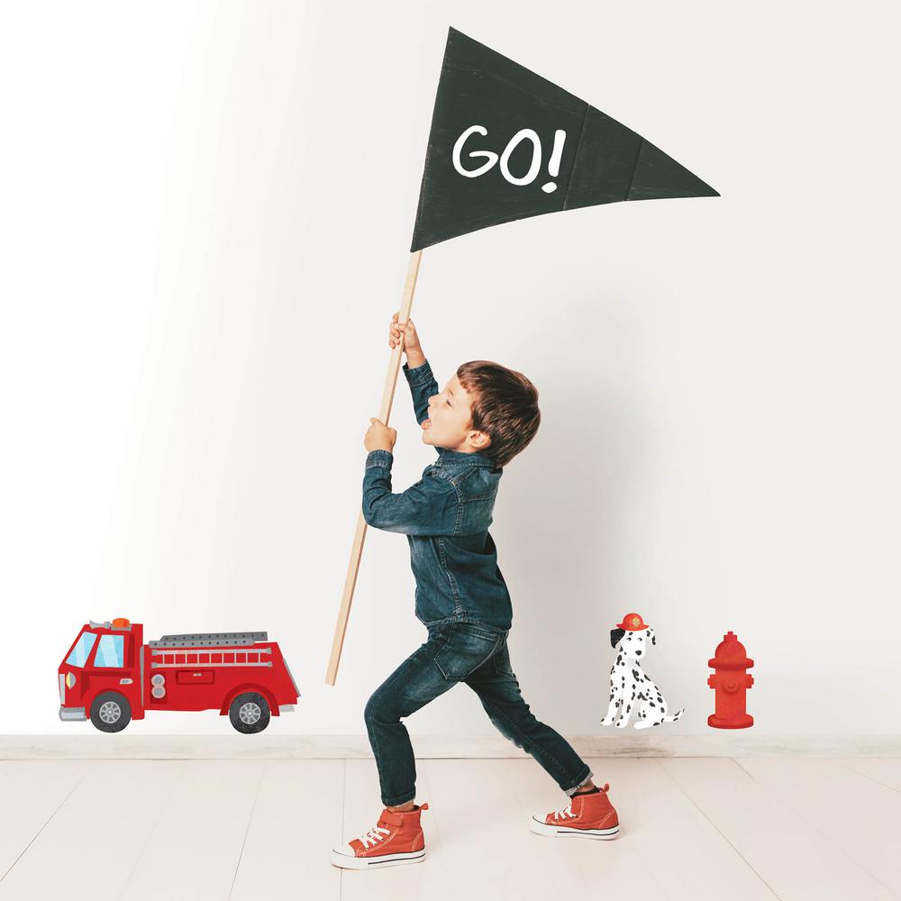Red Fire Station Wall Decal Red Fire Station Wall Decal
