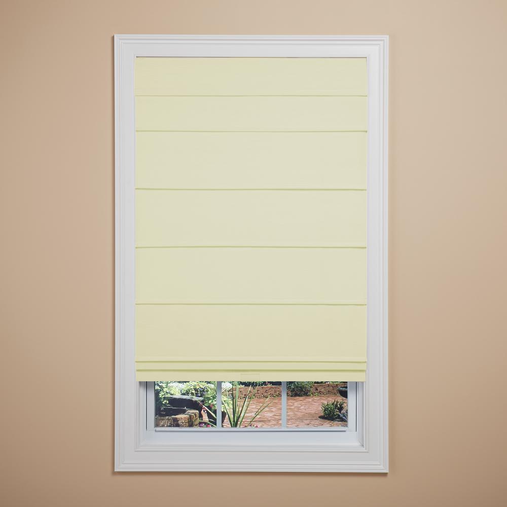 Elegant Home Fashions Ivory Cordless Room Darkening Fabric Roman Elegant Home Fashions Ivory Cordless Room Darkening Fabric Roman Shade 48 In W X