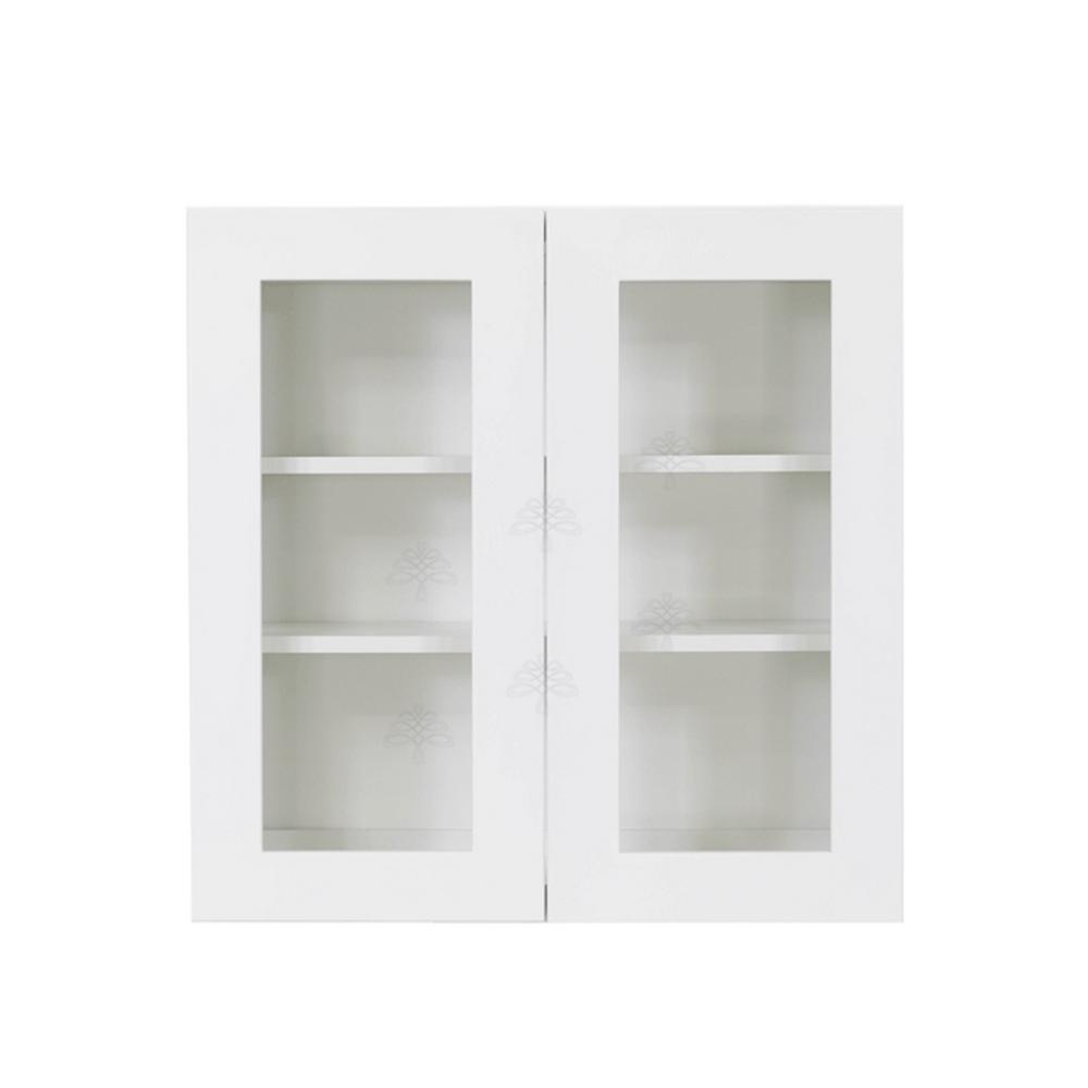 Lifeart Cabinetry Shaker Assembled 30x36x12 In Wall Mullion Door