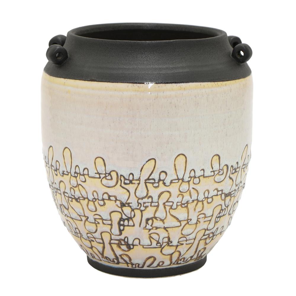 Trendspot 6 in. Dia Ceramic Yellow Acorn Bell PlanterCR1073206E The