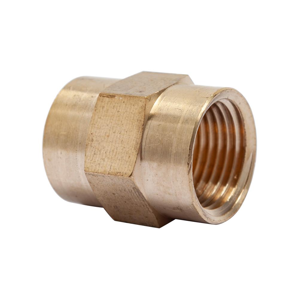 Ltwfitting 12 In Fip X 38 In Fip Brass Pipe Reducing Coupling Fitting 5 Pack Hf98r8605 9991