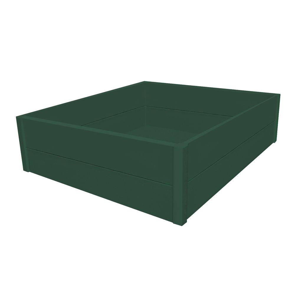 Eagle One 36 in. x 48 in. x 12 in. Green Recycled Plastic Commercial Grade Raised Garden Bed