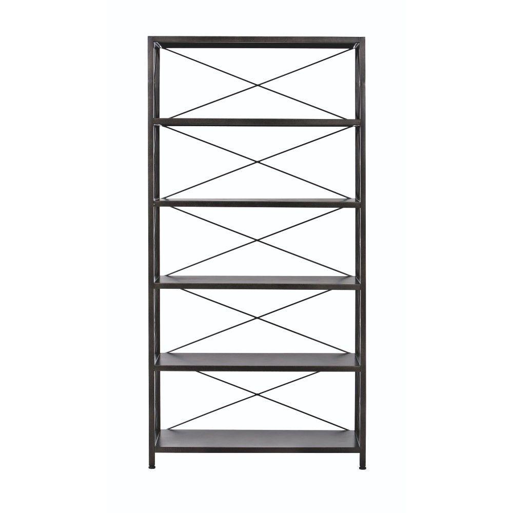 SAUDER Edge Water Estate Black Storage Open Bookcase 409046 The Home