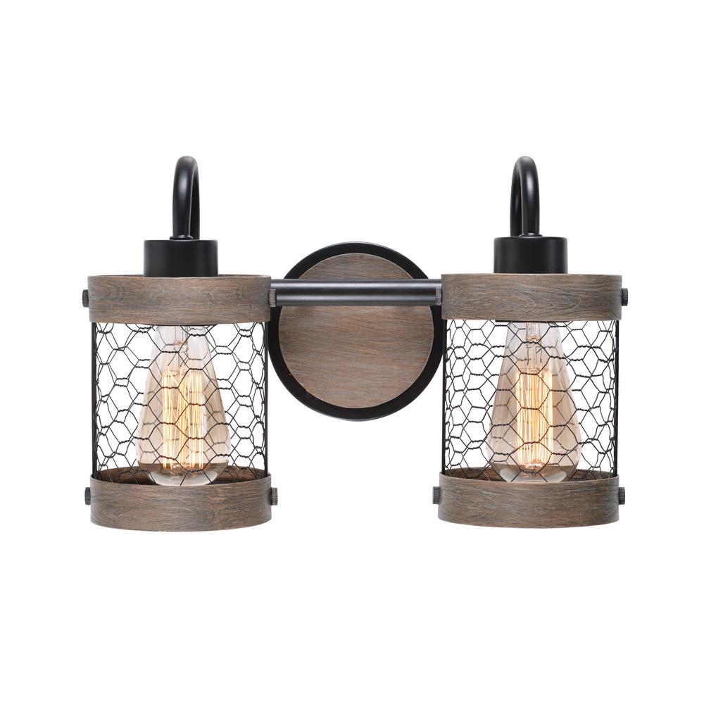 2 Light Rustic Bronze Vanity Lighting Lighting The Home