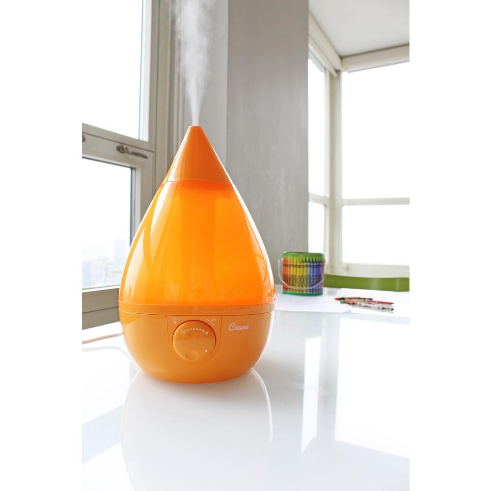 Crane 1 Gal Drop Ultrasonic Cool Mist Humidifier for Medium to Large