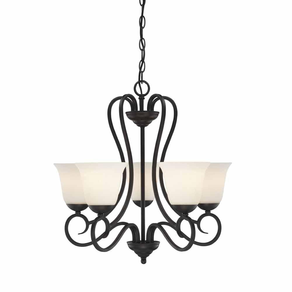 Hampton Bay 5 Light Satin Bronze Finish Interior Chandelier Hb2580 Hampton Bay 5 Light Satin Bronze Finish Interior Chandelier