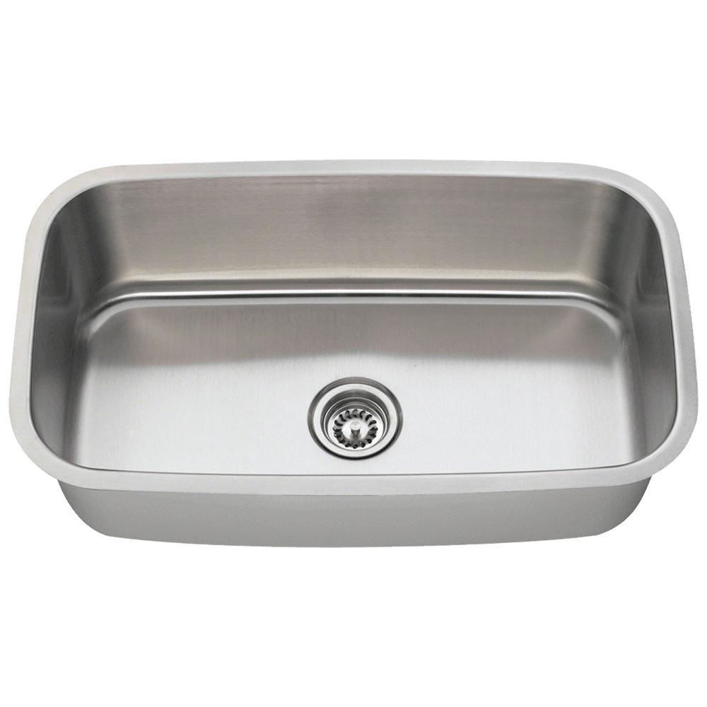 Yosemite Home Decor Undermount Stainless Steel 32 in. Single Bowl