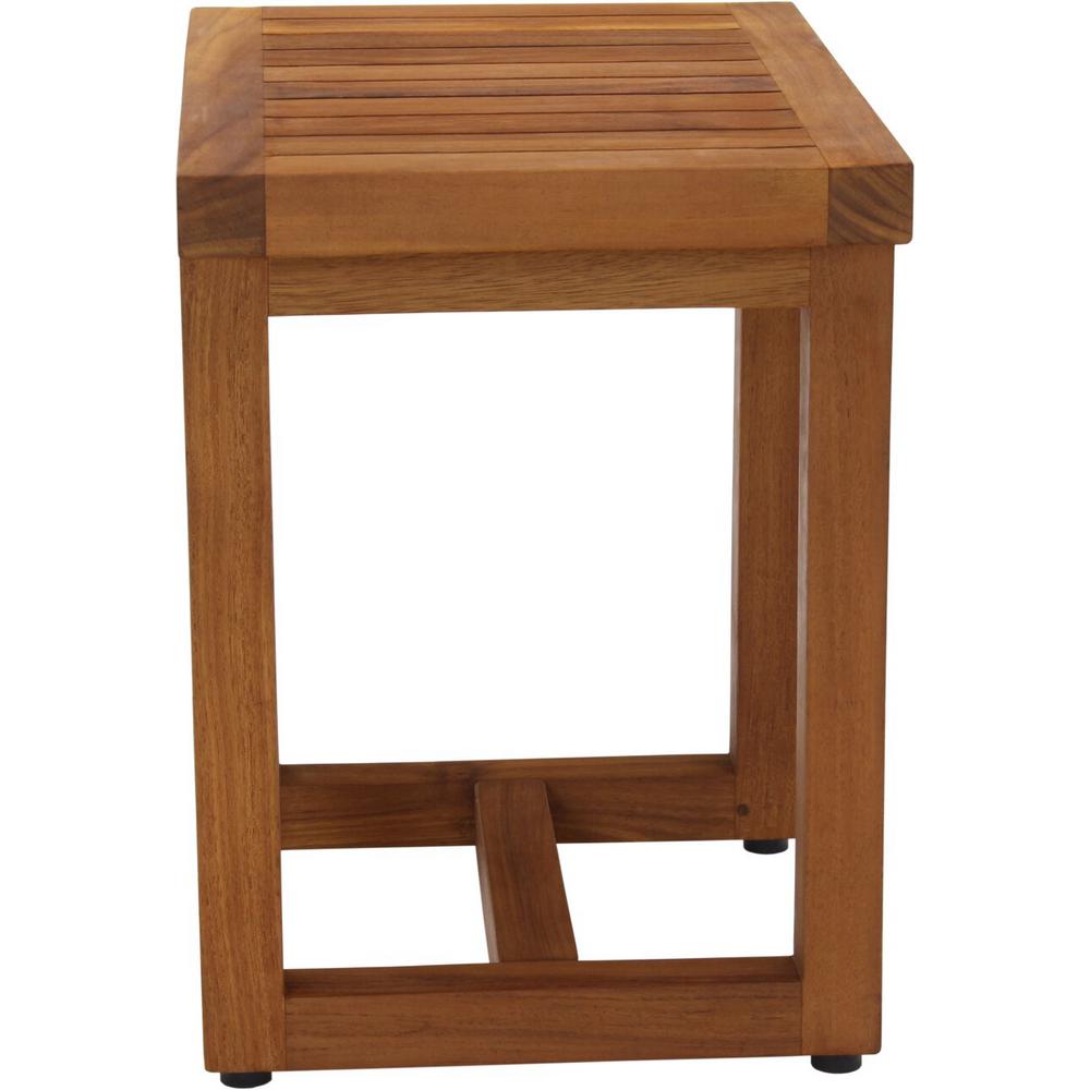 Aquateak The Original 18 In Spa Teak Shower Bench 321 The Home Depot