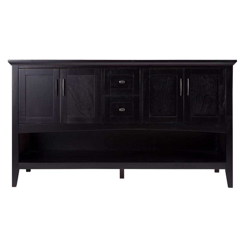 Brattleby 60 in. Vanity Cabinet Only in Espresso-LBEV6021 - The Home Depot