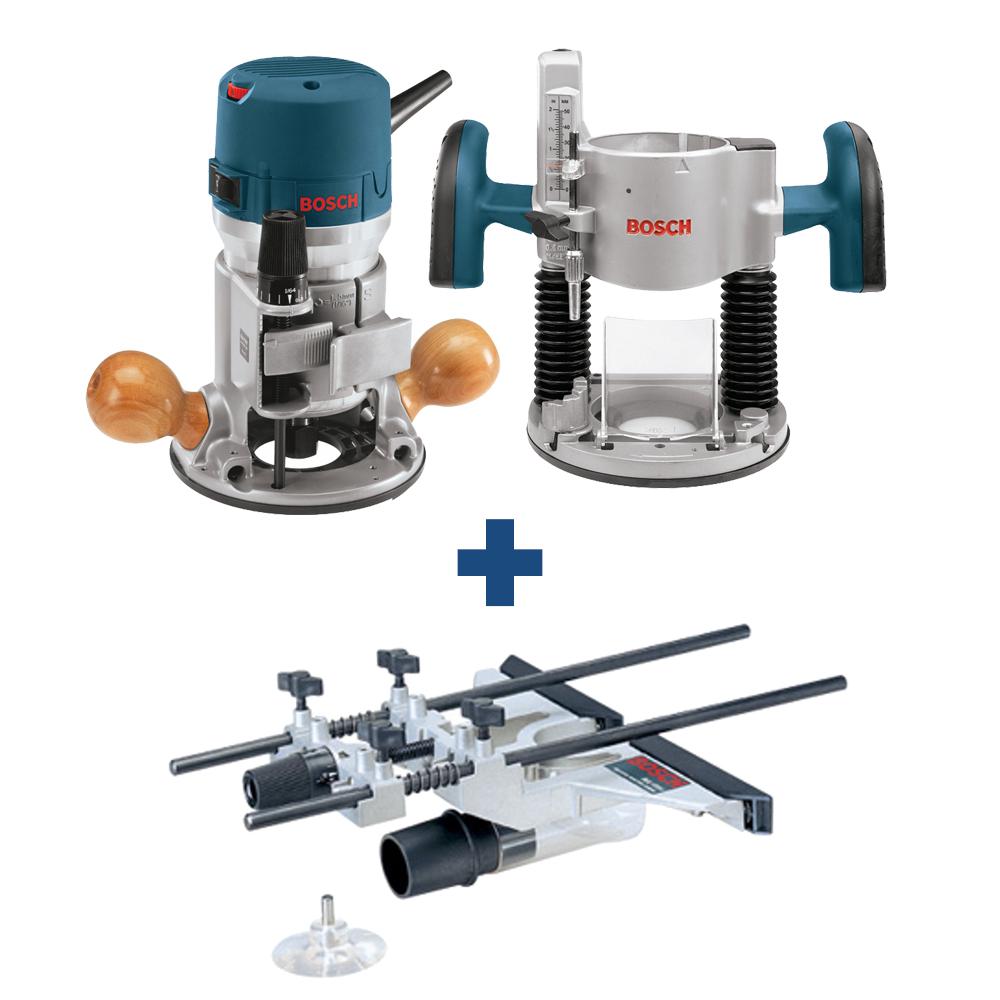 Bosch 12 Amp 2-1/4 HP Plunge and Fixed Base Corded Router Kit