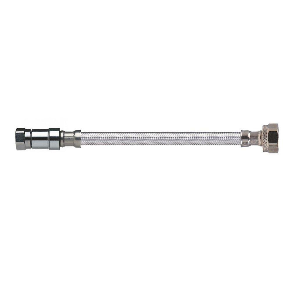 Watts 3 8 In X 1 2 In X 16 In Stainless Steel Faucet Connector