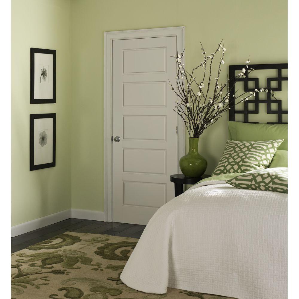 Masonite 30 In X 80 In Solidoor Riverside 5 Panel Solid Core