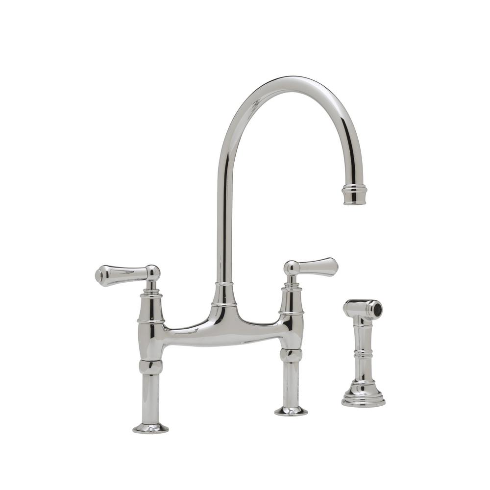 2 Or 3 Hole Bridge Faucets Kitchen Faucets The Home Depot
