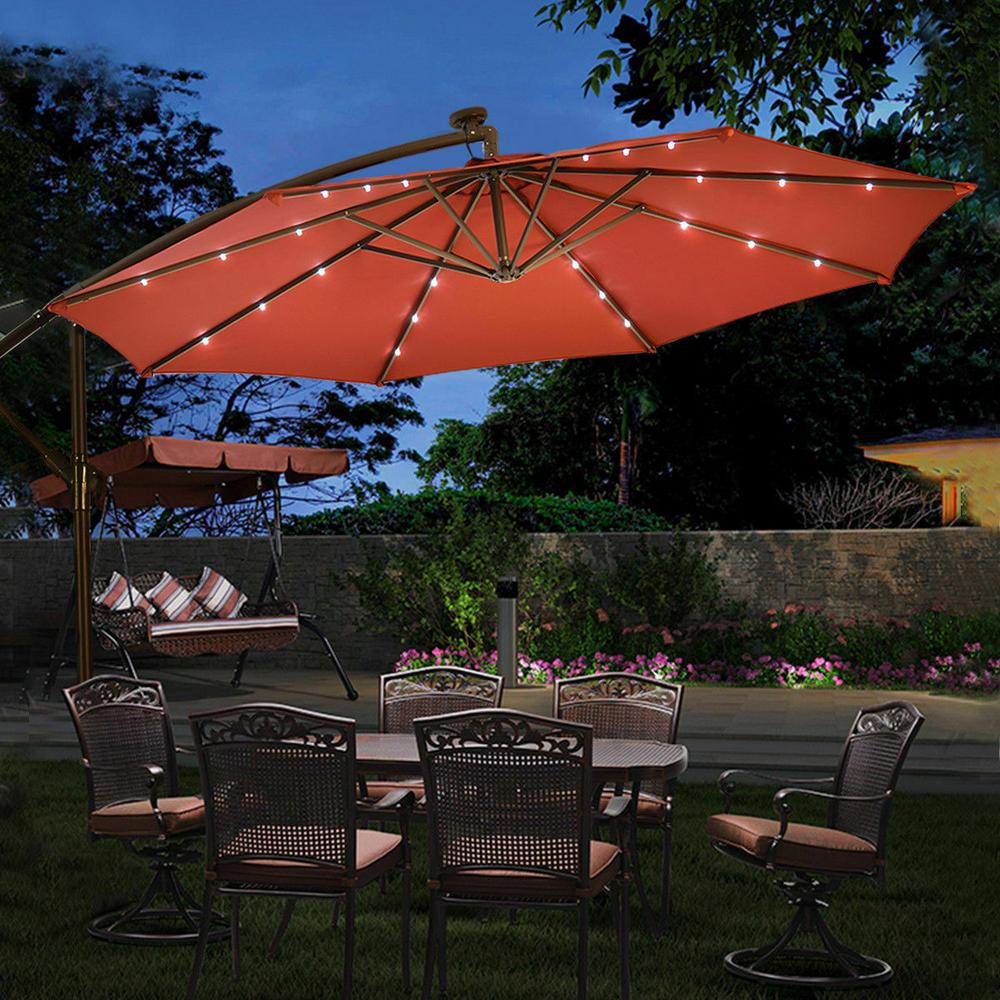 10 ft lighted patio umbrella