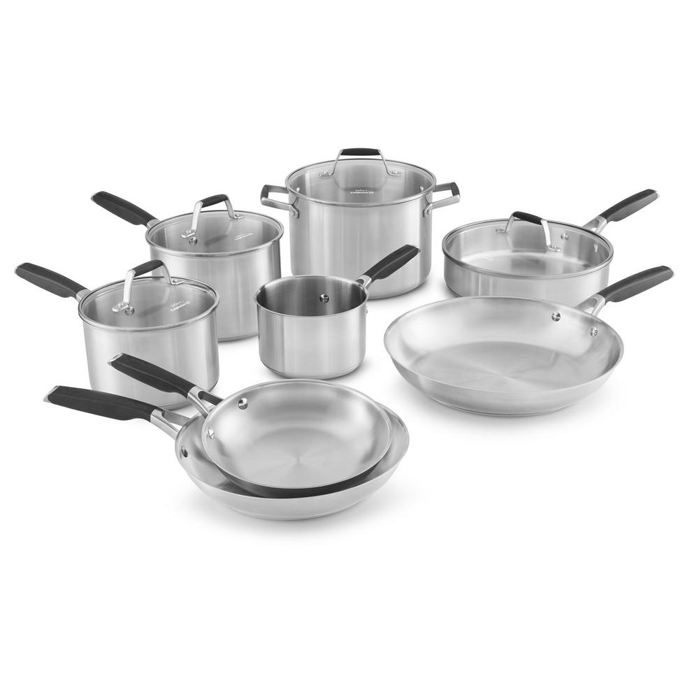 Calphalon Select 12-Piece Stainless Steel Cookware Set-1966717 - The Home Depot