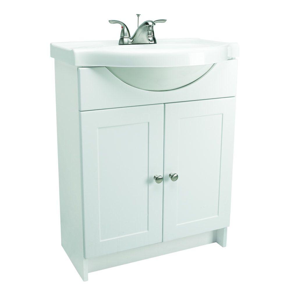 Design House 25 in. Euro Style Vanity in White with Cultured Marble