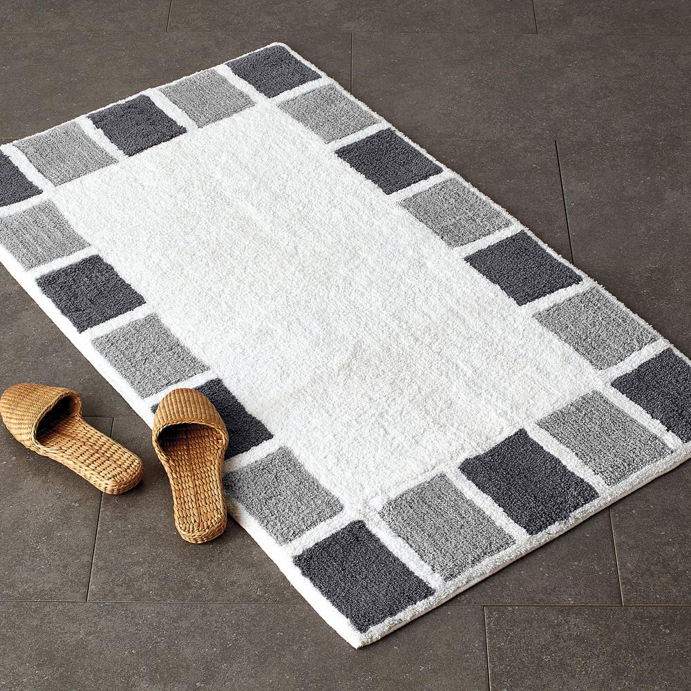 Unbranded Antelope Neutral 30 in. W x 20 in. L 100 Cotton Bath RugV1169200850007 The Home Depot