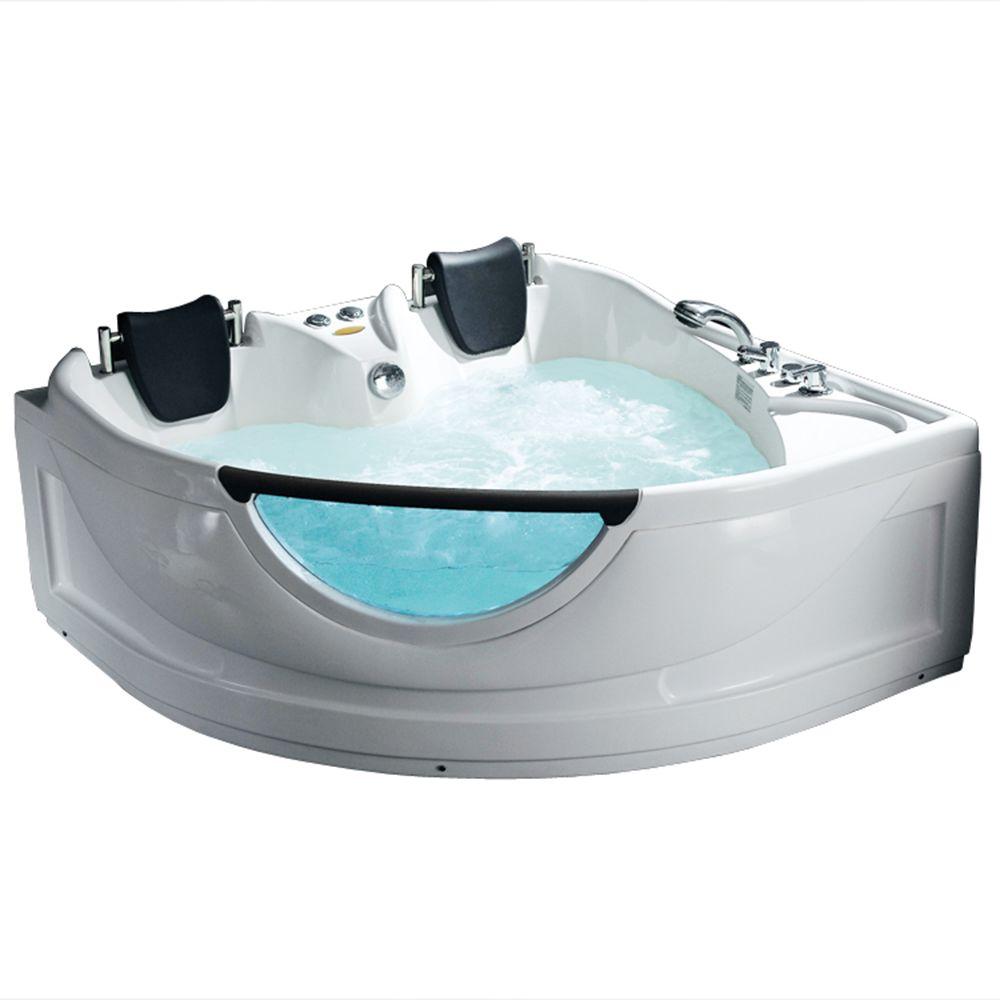 Ariel 5 ft. Whirlpool Tub in White-BT-150150 - The Home Depot