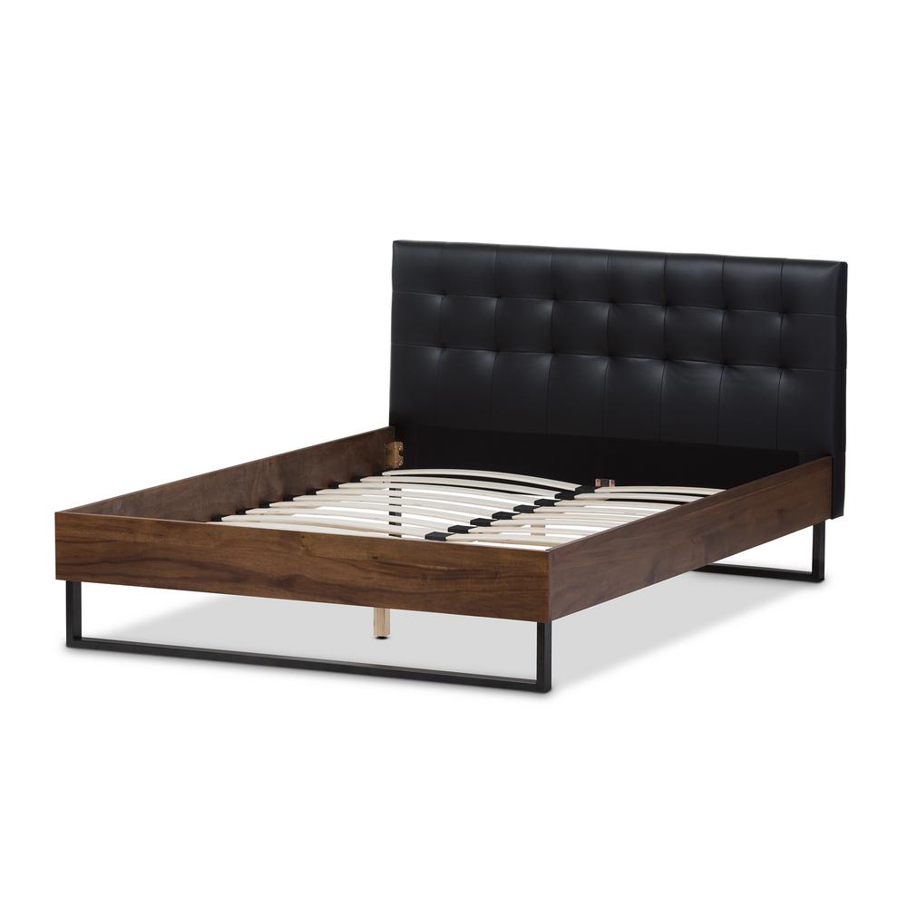 Baxton Studio Mitc Black Faux Leather Upholstered Queen Platform Bed 28862 7350 Hd The Home Depot - Faux Leather Upholstered Queen Bed Baxton Studio Mitc Black Faux Leather Upholstered Queen Platform Bed 28862 7350 Hd The Home Depot - Faux Leather Upholstered Queen Bed