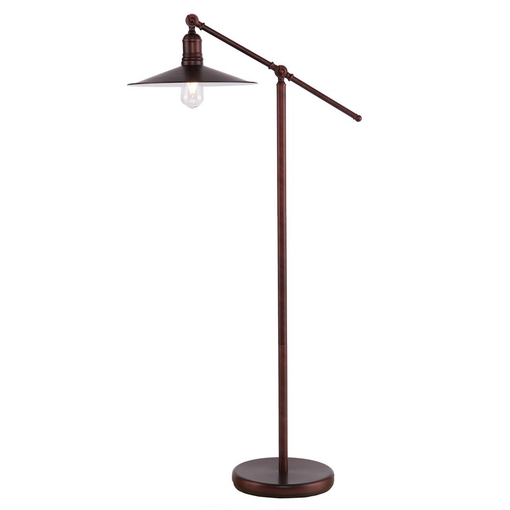 Erynne 51 in. Coppery Brushed Bronze Floor Lamp HD88531 The Home Depot