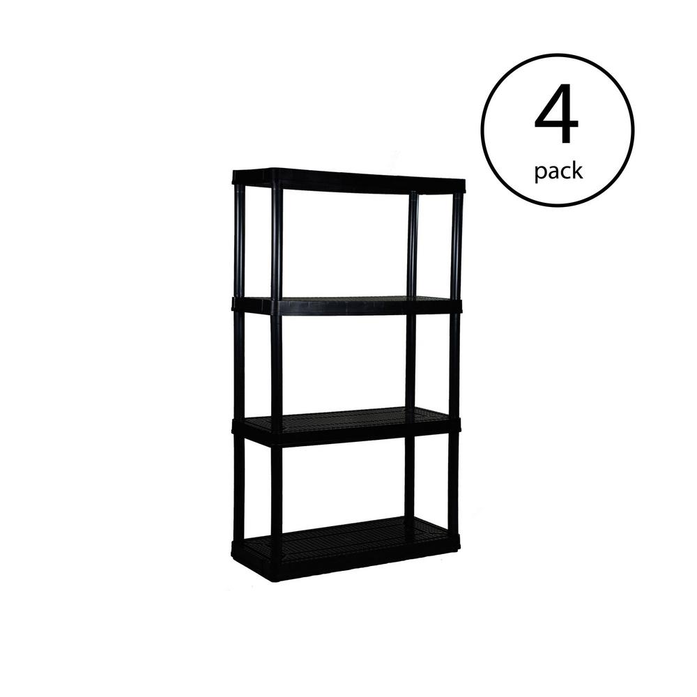 Gracious Living 4 Shelf Tier Medium Resin Indoor And Garage Gracious Living 4 Shelf Tier Medium