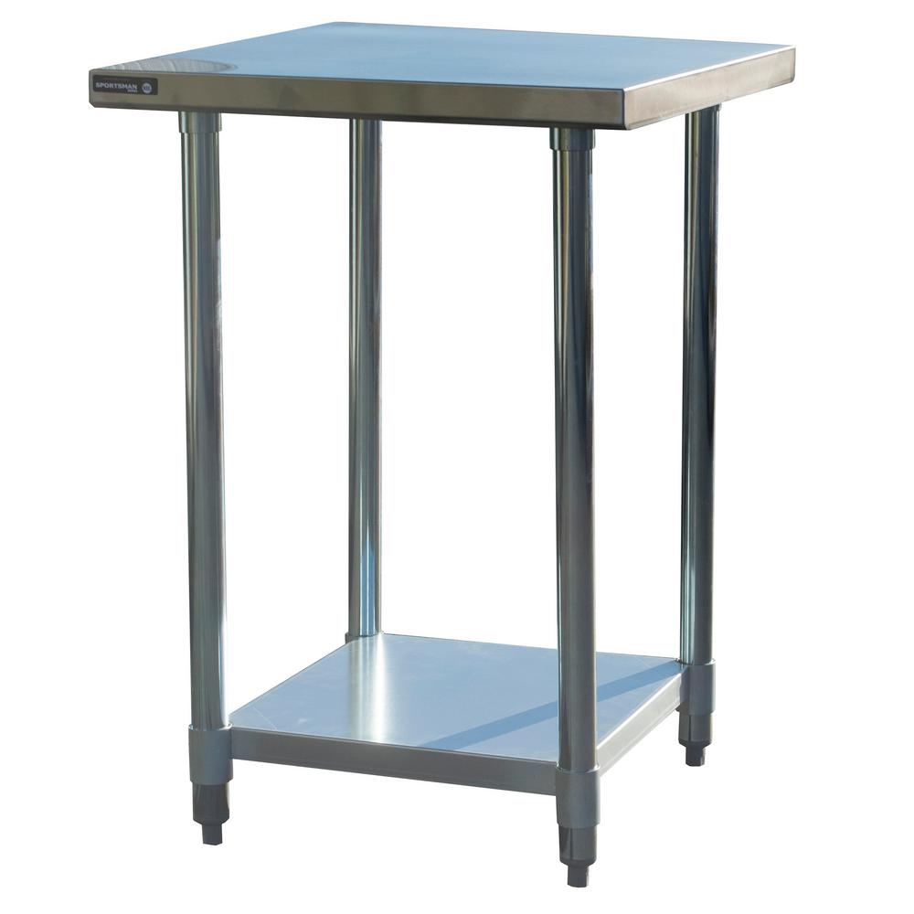 Sportsman Stainless Steel Kitchen Utility Table-SSWTABLE60 - The Home Depot