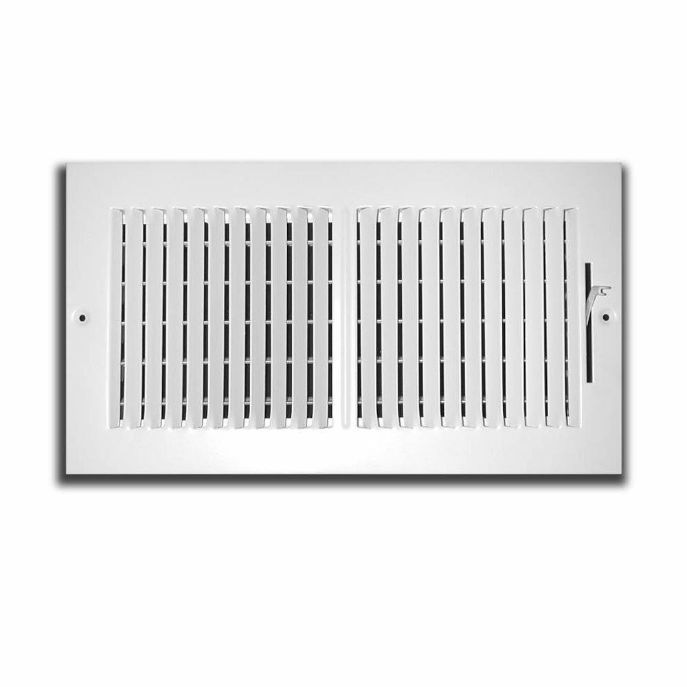 TruAire 10 in. x 4 in. 2 Way Wall/Ceiling RegisterH102M 10X04 The
