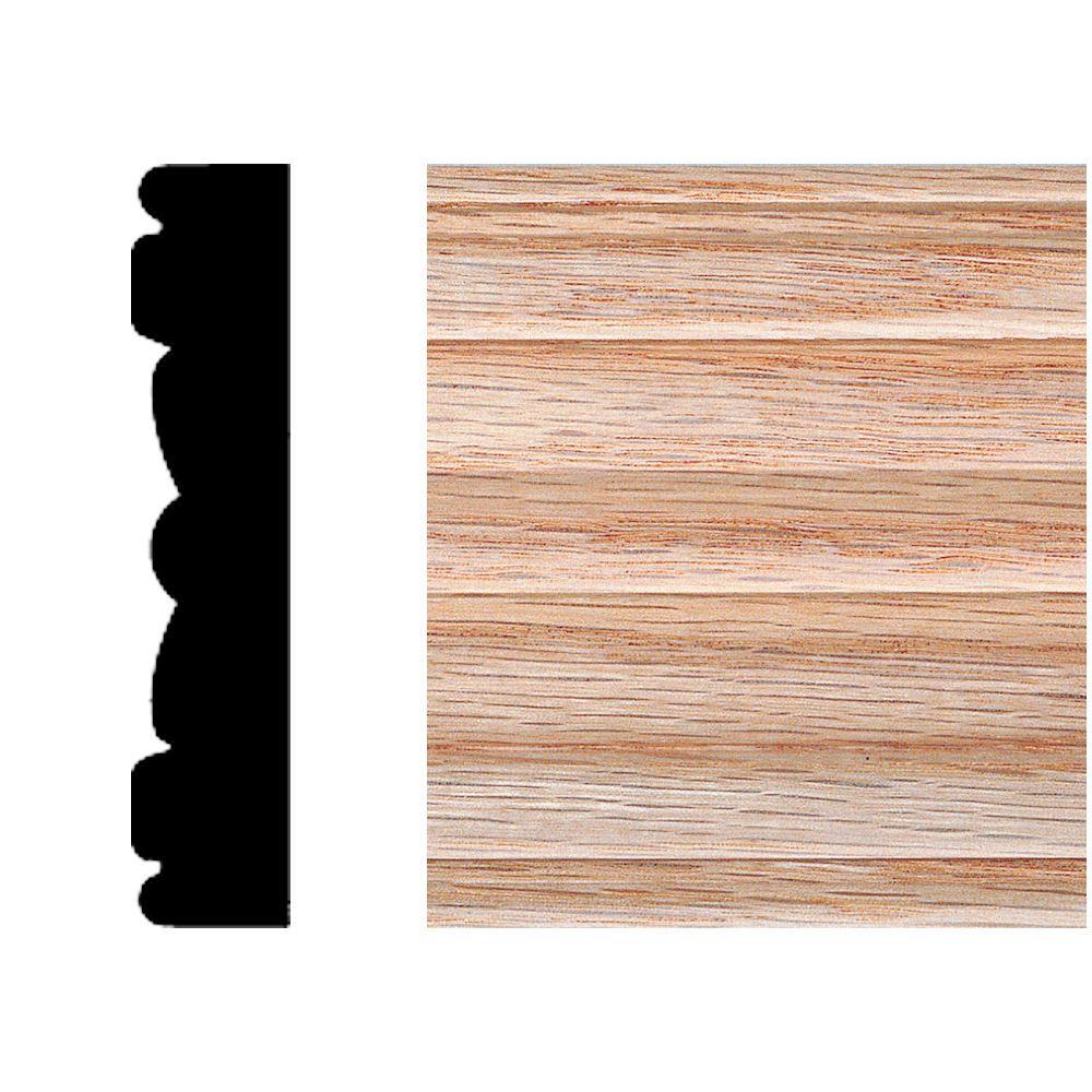 House of Fara 5/8 in. x 3 in. x 7 ft. Oak Victorian Fluted Casing9734 The Home Depot