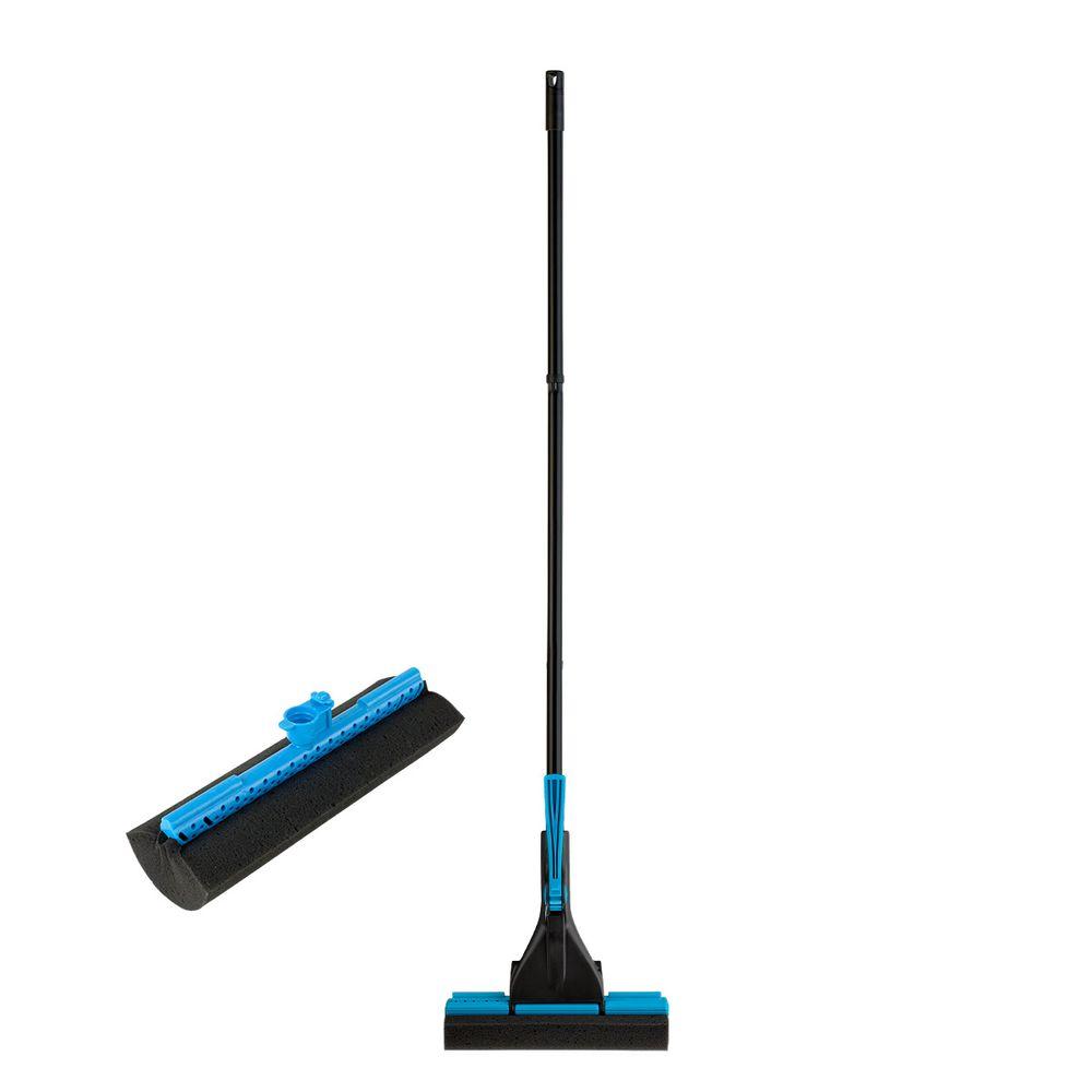 Mops Cleaning Tools The Home Depot Neon Ratchet Roller Mop With Refill Head