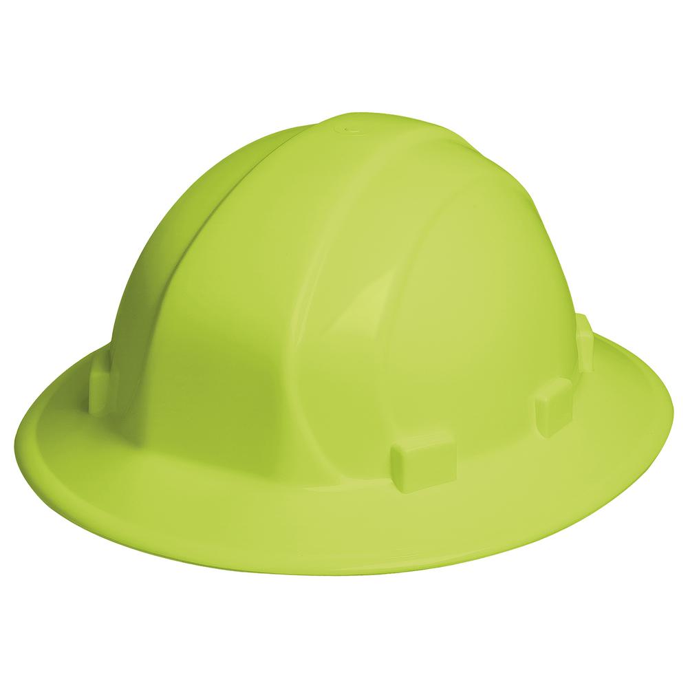 Lightweight Lime Hard Hat Protection Construction Full Brim Hi Viz Safety Helmet