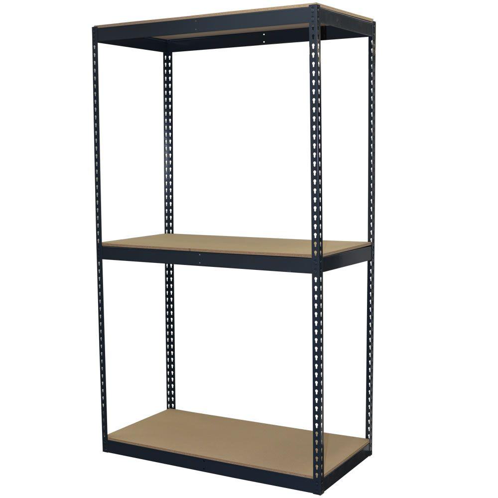 Storage Concepts 84 inch H x 48 inch W x 24 inch D 3-Shelf Steel Boltless... by Storage Concepts