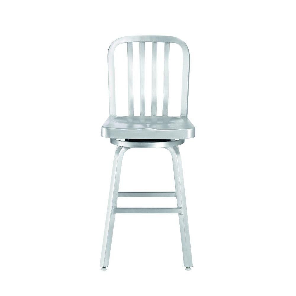 Home Decorators Collection Sandra 24 In Brushed Aluminum Swivel Bar Home Decorators Collection Sandra 24 In Brushed Aluminum Swivel Bar Stool
