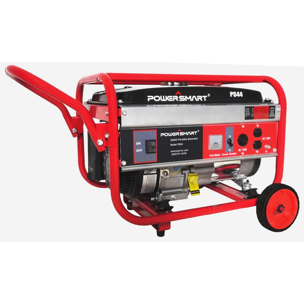 PowerSmart 3,000-Watt Gasoline Powered Manual Start Portable Generator ...