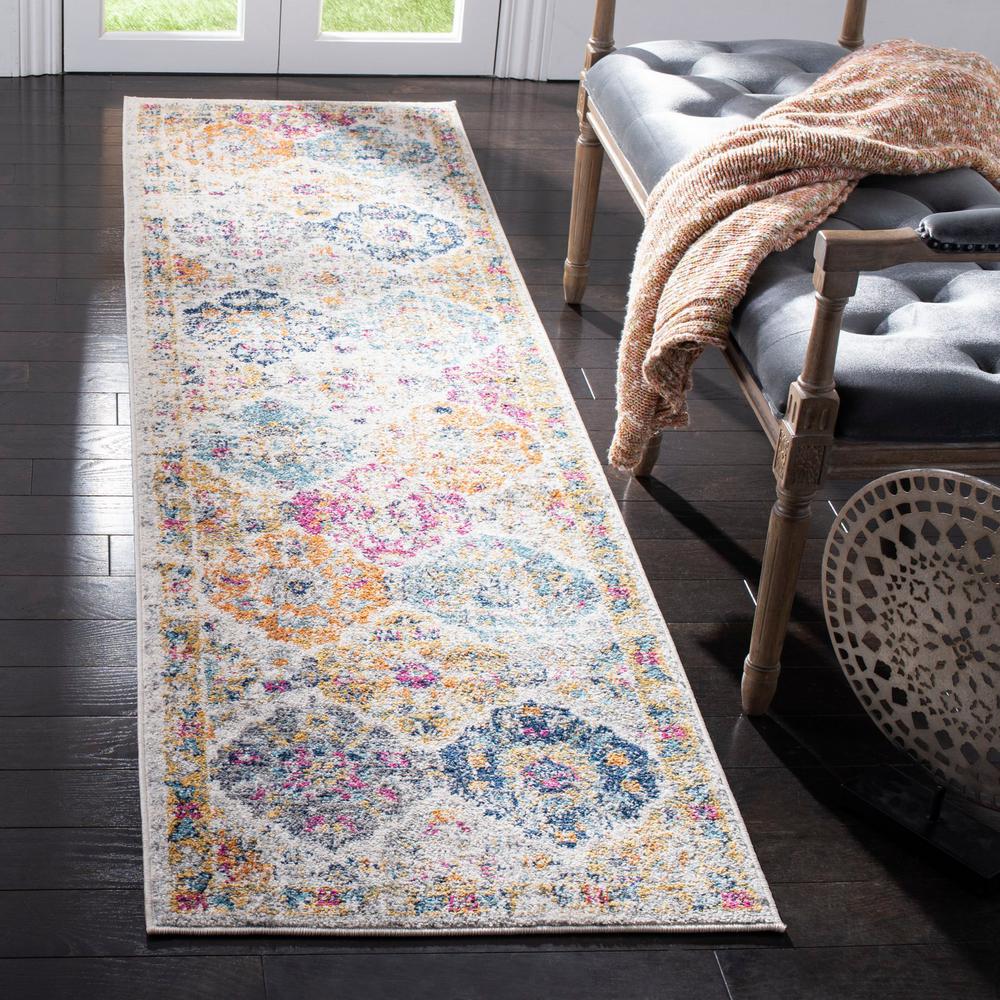 Safavieh Madison Cream Multi 2 Ft 3 In X 22 Ft Runner Rug