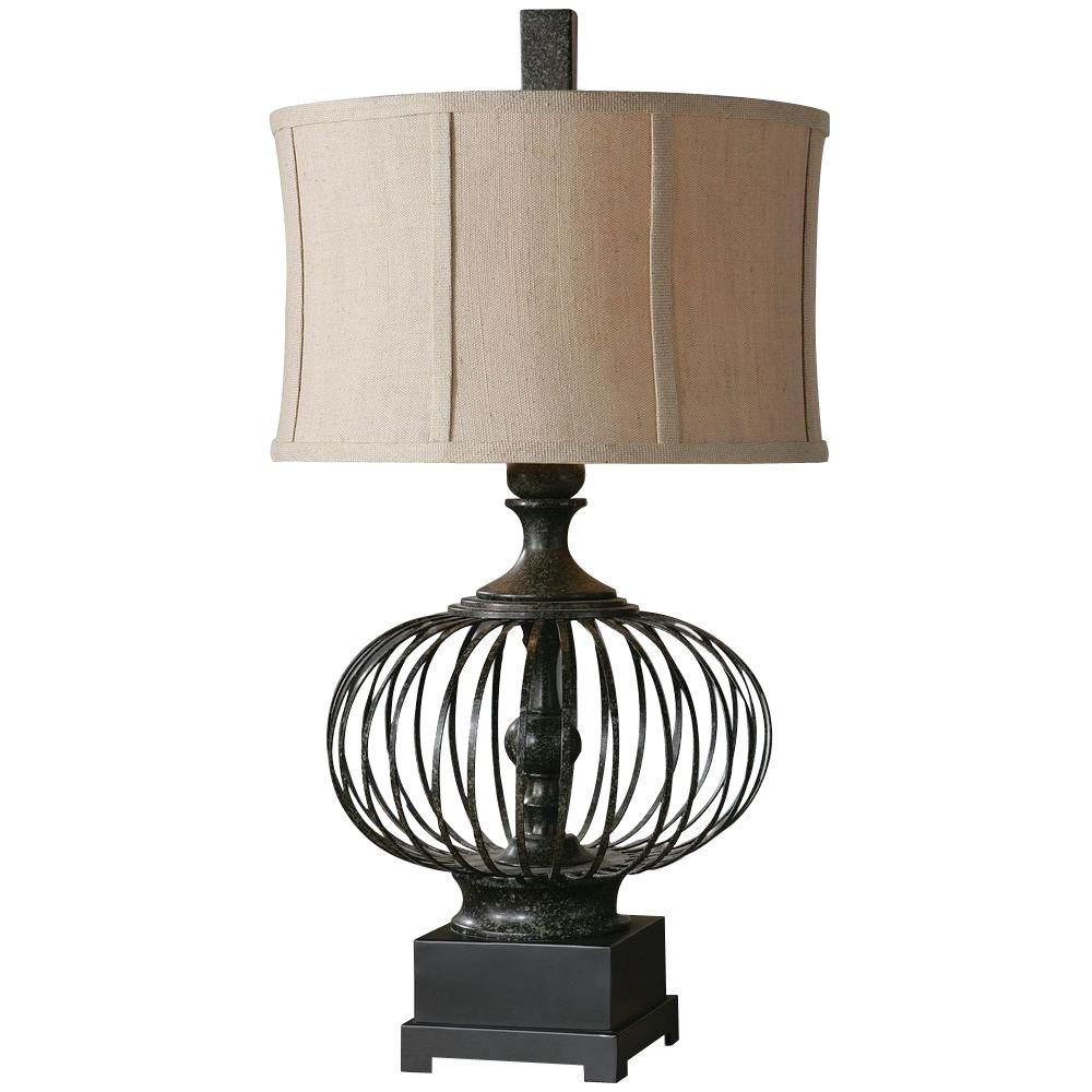 Global Direct 31 In Rustic Black Metal Table Lamp 26463 1 The 31 In Rustic Black Metal Table Lamp