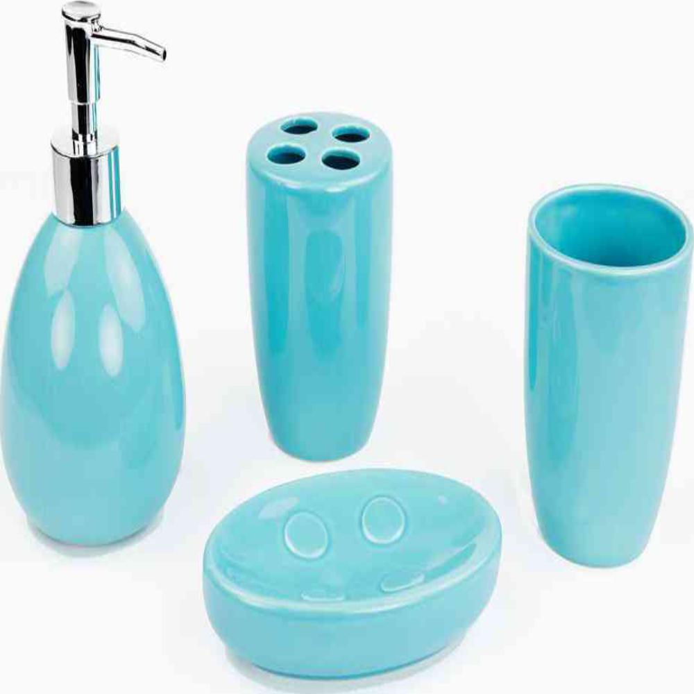 BA41266 Home Basics NEW Paris Collection 4 Piece Bathroom Accessory Set