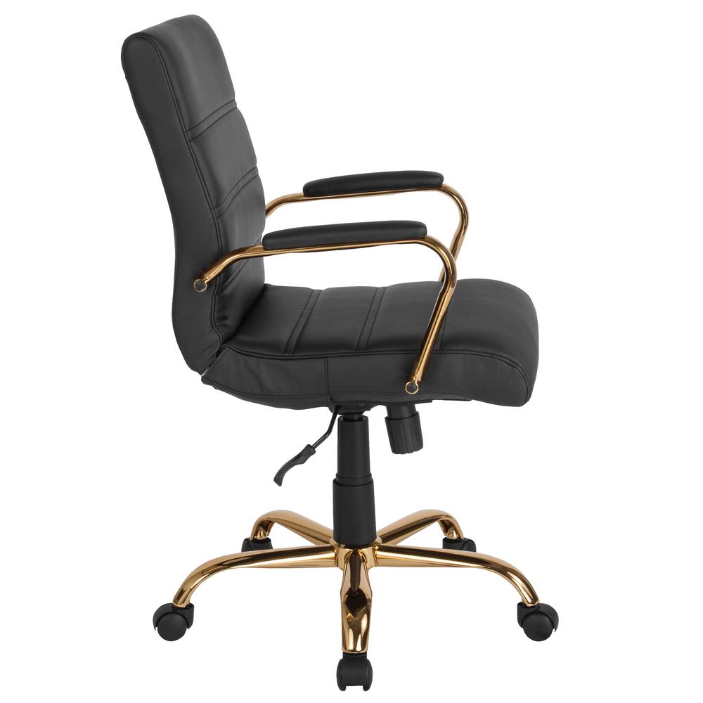 Black And Gold Office Chairs - Another modern home office idea is to