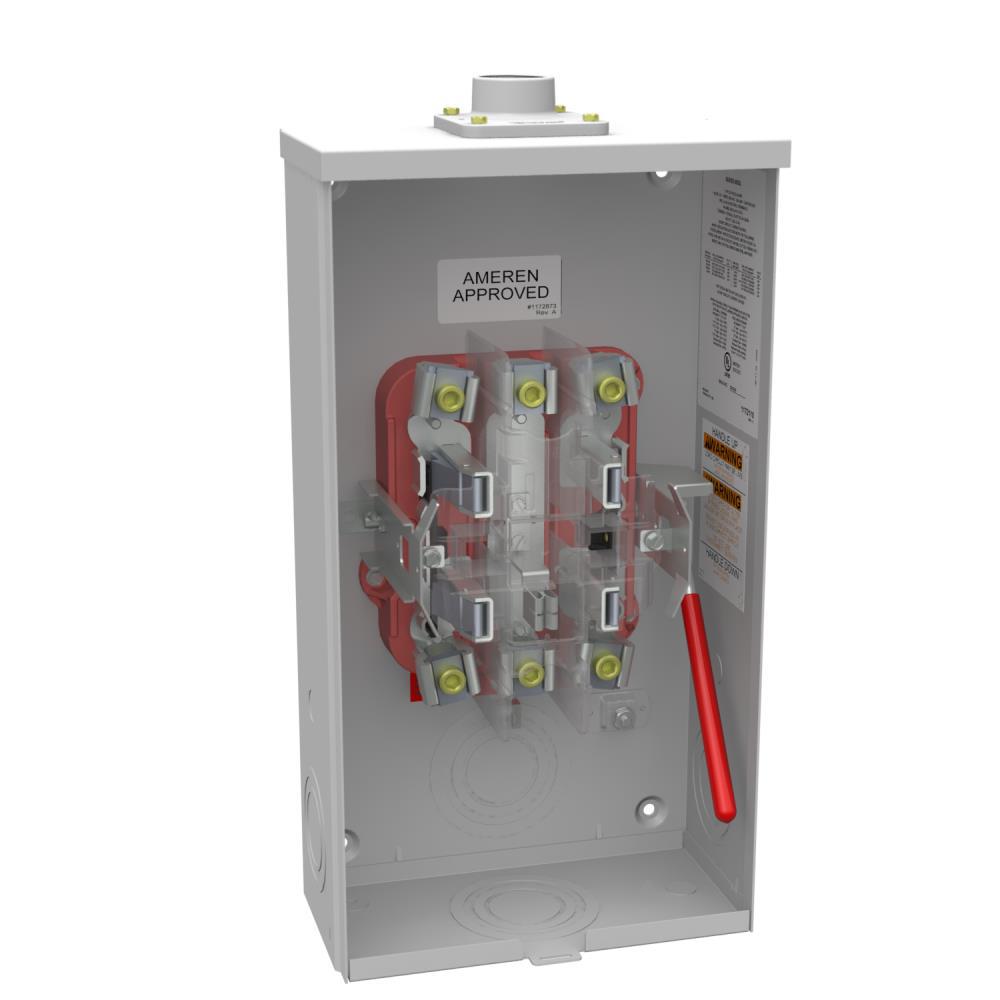 Milbank 125 Amp 5 Terminal Ringless Overhead Quad Ground Meter SocketR6193YLQGAMS The Home