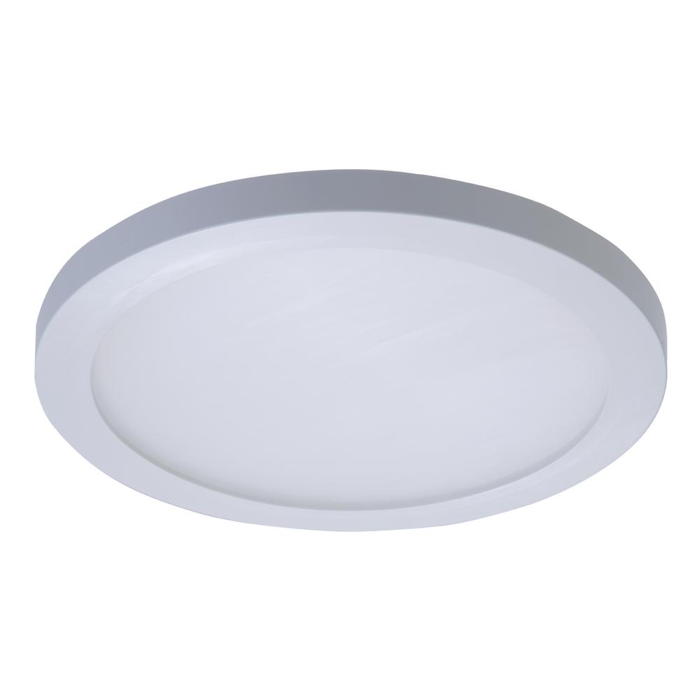 Halo Recessed Lighting Trims The Home Depot White Integrated Led Recessed Round Surface Mount Ceiling
