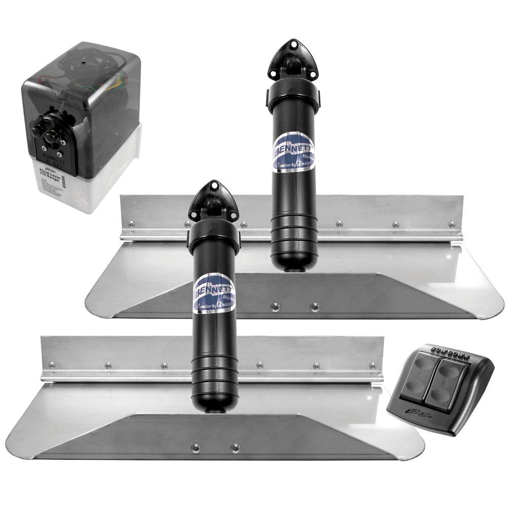 18 in. x 9 in. Hydraulic Trim Tab Set with EuroStyle Control