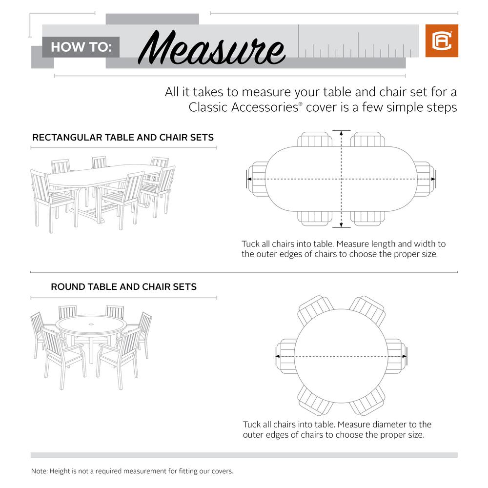 Classic Accessories Veranda Large Round Patio Set Cover With Umbrella Hole 55 462 041501 00 The Home Depot